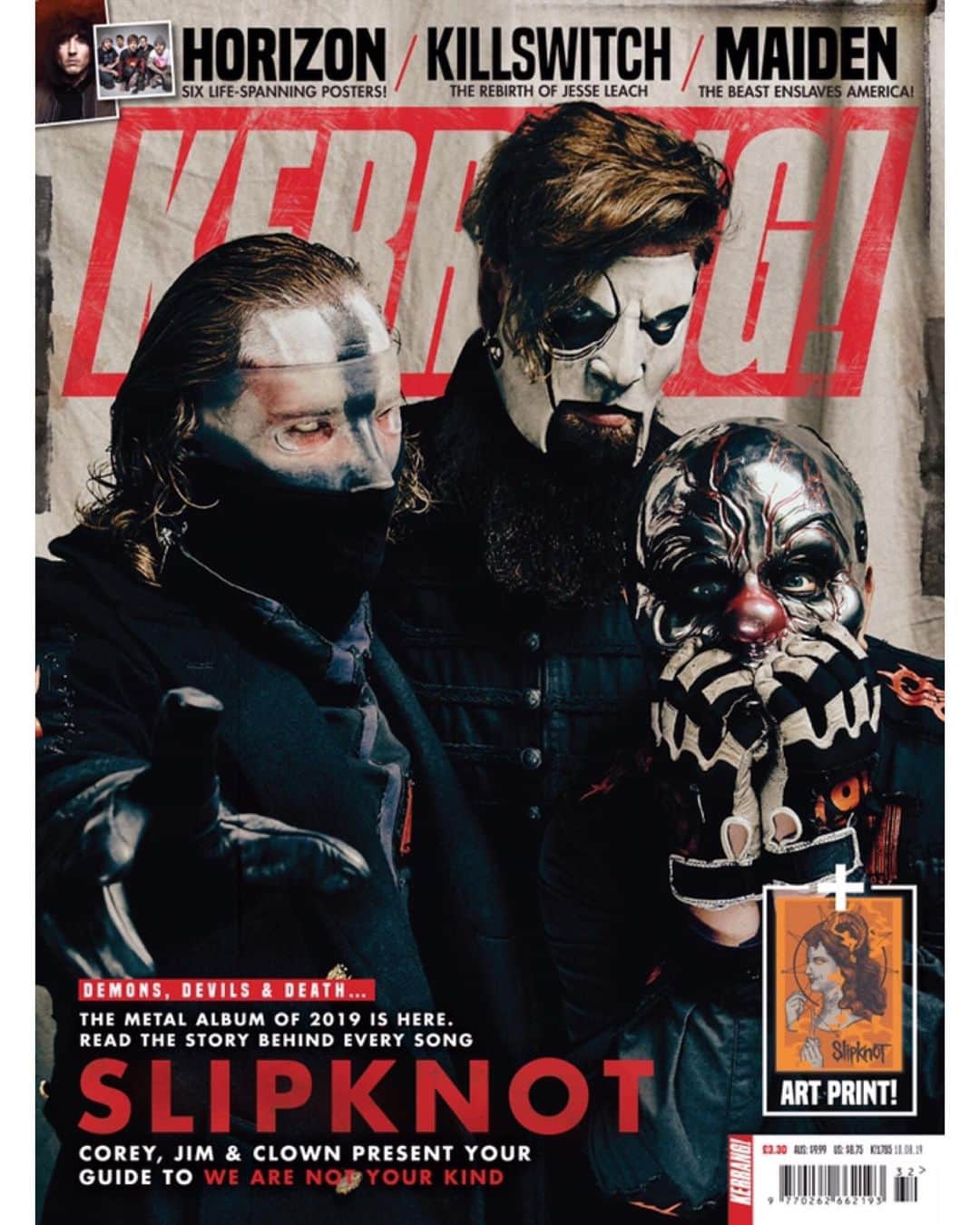 Kerrang!さんのインスタグラム写真 - (Kerrang!Instagram)「The metal album of 2019 is here. In this week’s issue of Kerrang!, Corey, Jim and Clown present your guide to Slipknot’s We Are Not Your Kind. Pre-order the mag now and get it delivered straight to your door, anywhere in the 🌍: Kerrang.Newsstand.co.uk」8月6日 0時32分 - kerrangmagazine_