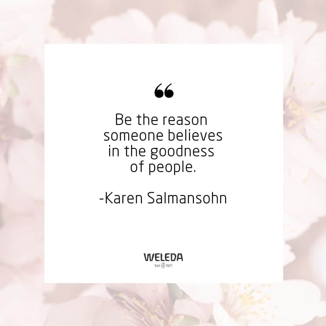 Weledaのインスタグラム：「All of the goodness in the world starts and ends with you! ❤️ #Quoteoftheday」