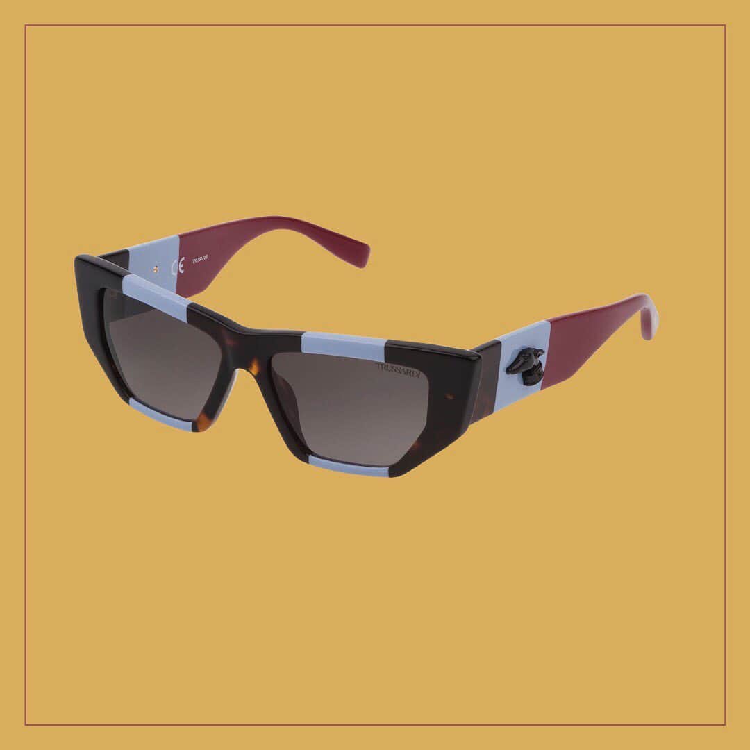 のインスタグラム：「These 60s-inspired sunglasses with large multi-coloured temples will make your Summer days eclectic! Shop now on Trussardi.com  #TrussardiEyewear #Trussardi」