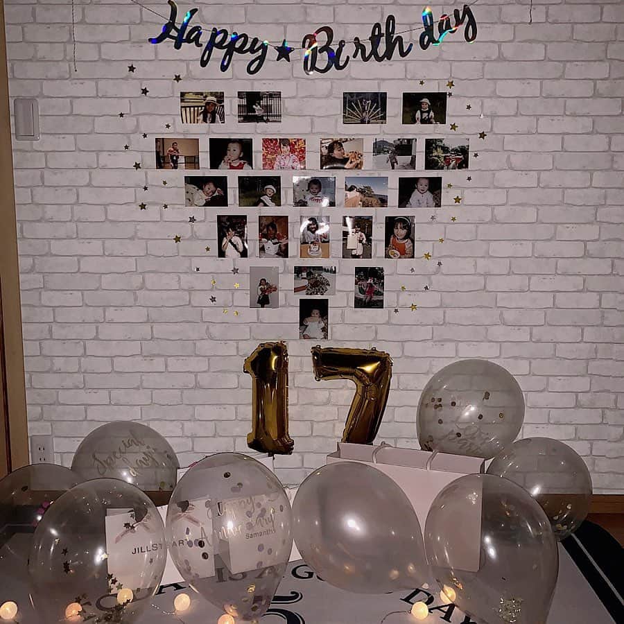 のインスタグラム：「. . お家に帰ったら🥺💗💗 (お姉ちゃん、お母さんありがとう！) . . 17歳になりました！ これからもっといろんなことをSNSで発信していけるように、 そして皆さんにいろんなところで見つけていただけるように、頑張っていきますので、これからもよろしくお願いします🤲 . #誕生日サプライズ #seventeen」