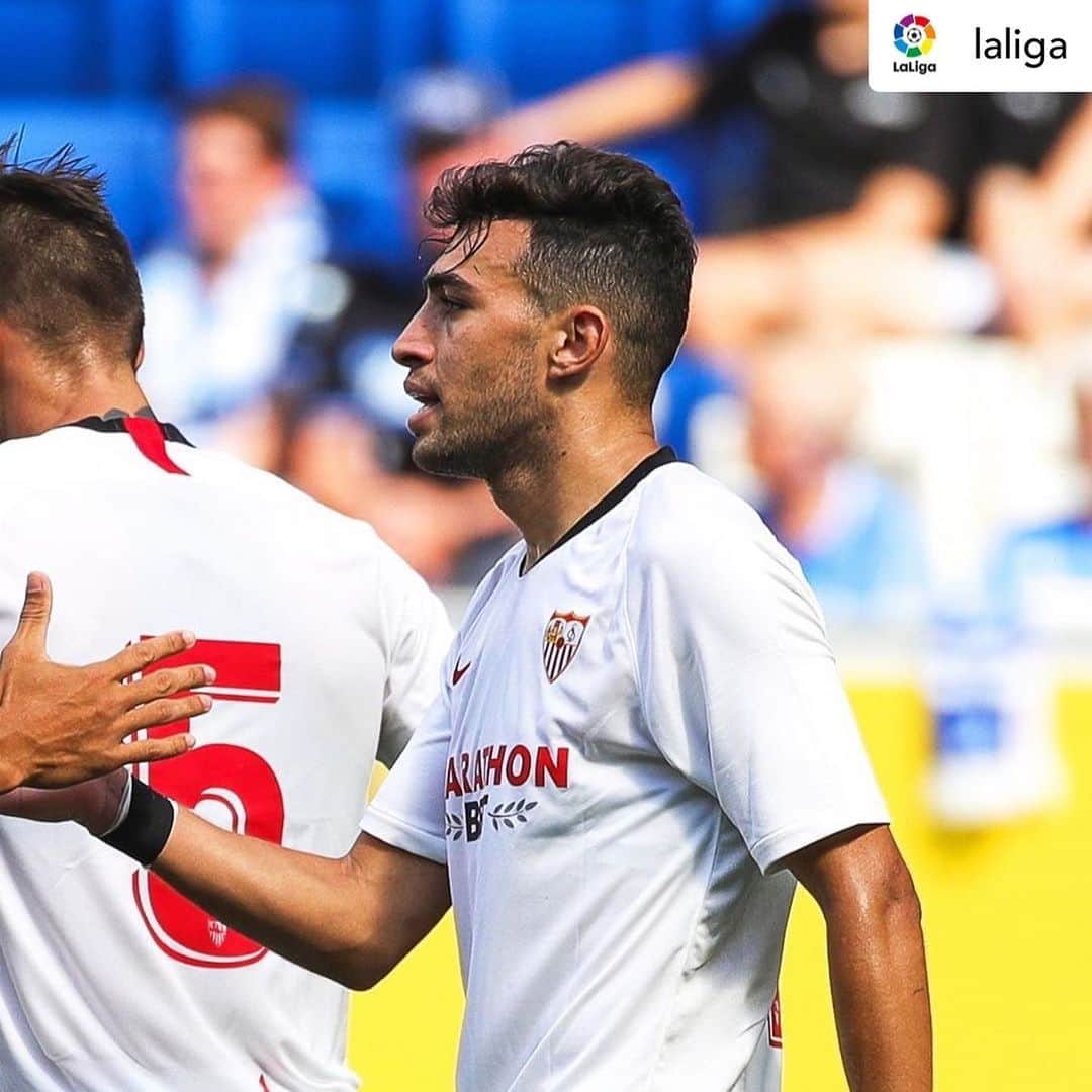 セビージャFCさんのインスタグラム写真 - (セビージャFCInstagram)「#repost • @laliga 🙌🏻 T E A M W O R K 🙌🏻 • #LaLiga #LaLigaSantander #SevillaFC #DiegoCarlos #Munir #Football #Goals」8月6日 2時31分 - sevillafc