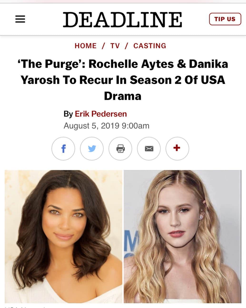 のインスタグラム：「So excited to finally be able to share what I’ve been working on! Stay tuned! #thepurge #usanetwork」