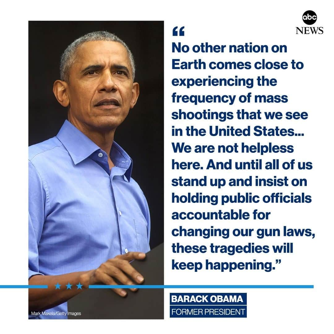 ABC Newsさんのインスタグラム写真 - (ABC NewsInstagram)「NEW: Former Pres. Barack Obama on this weekend's mass shootings: "We are not helpless here. And until all of us stand up and insist on holding public officials accountable for changing our gun laws, these tragedies will keep happening.” #barackobama #donaldtrump #gunreform #gunviolence #elpaso #dayton」8月6日 4時08分 - abcnews