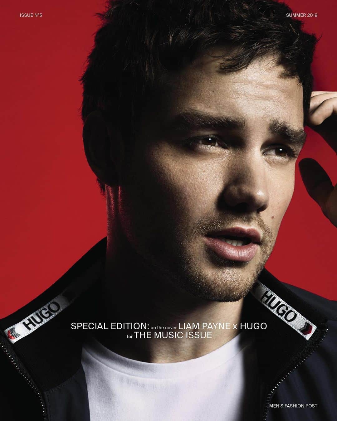 のインスタグラム：「SPECIAL EDITION COVER with LIAM PAYNE x HUGO. A limited edition version just for THE MUSIC ISSUE. @liampayne @hugo_official #HUGOxLIAMPAYNE *PRE-ORDER* Link in bio.」