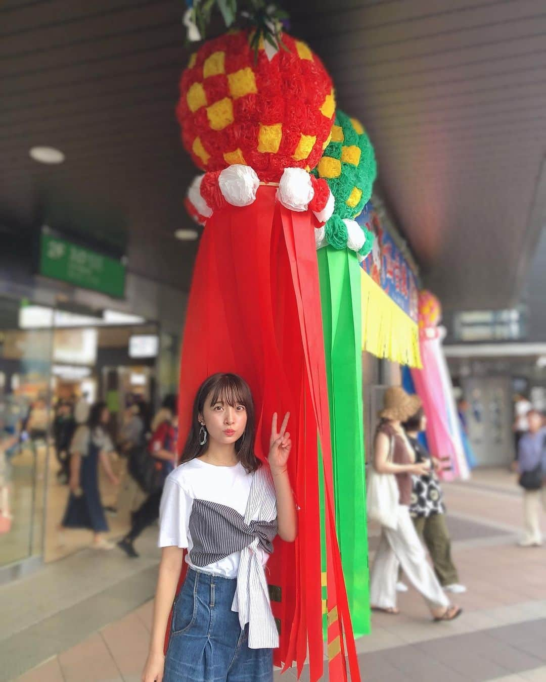 渡邉幸愛さんのインスタグラム写真 - (渡邉幸愛Instagram)「#仙台七夕まつり #🎋」8月6日 14時59分 - koume_watanabe.official