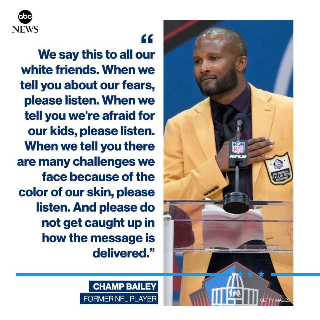 ABC Newsさんのインスタグラム写真 - (ABC NewsInstagram)「Champ Bailey makes powerful plea on race during Pro Football Hall of Fame induction speech. #champbailey #nfl #football #race」8月6日 6時12分 - abcnews