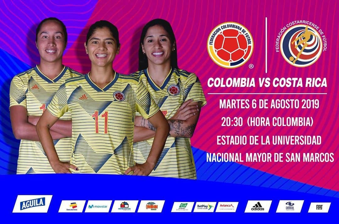 サッカー コロンビア代表チームのインスタグラム：「Mañana la Selección Colombia Femenina de Mayores buscará el paso a la final de los @lima2019juegos. ¡Todo el país junto a ustedes! 🇨🇴 vs. 🇨🇷 #CorazónDeGuerreras #JuegosPanamericanos #VamosColombia」