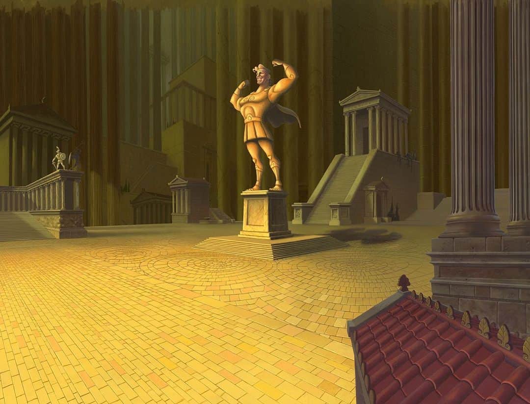 ウォルト・ディズニー・アニメーション・スタジオズさんのインスタグラム写真 - (ウォルト・ディズニー・アニメーション・スタジオズInstagram)「A mighty tale deserves a mighty setting. Take a look at original background art from #Hercules. 🎨: @DisneyARL」8月6日 6時46分 - disneyanimation