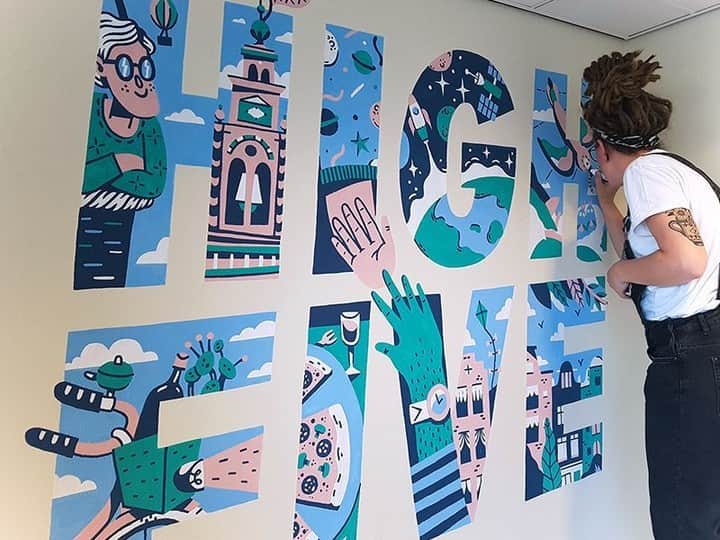 Dribbbleさんのインスタグラム写真 - (DribbbleInstagram)「Head over to the blog to learn what really goes into designing and painting a mural! The women of @wallnutsmurals were kind enough to share their process with us 😍 ⠀ ⠀ #mural #muraldesign #illustration #designprocess #muralart #dribbble #design #designinspiration #painting」8月6日 8時30分 - dribbble