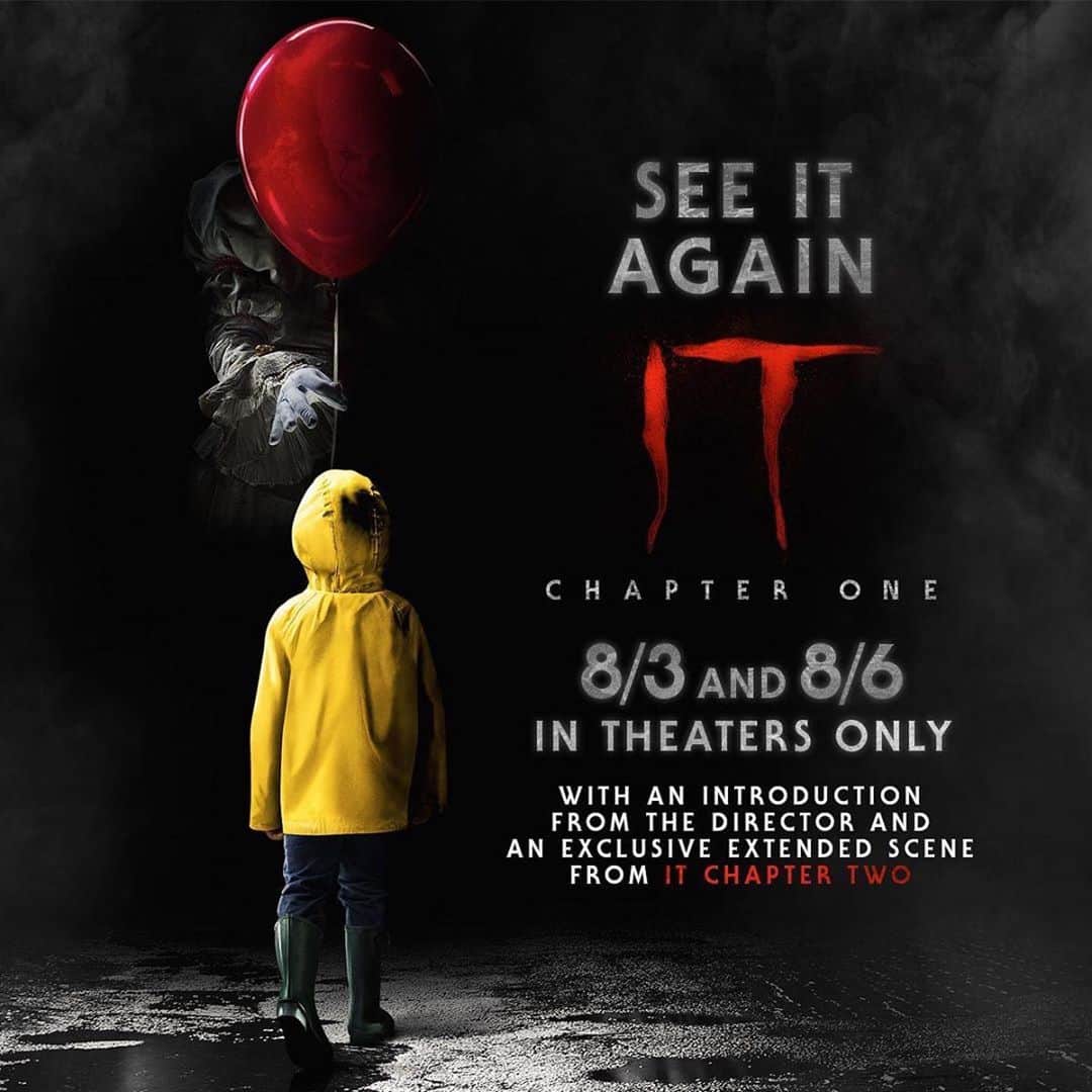Warner Bros. Picturesさんのインスタグラム写真 - (Warner Bros. PicturesInstagram)「Last chance to #SeeITAgain in select theaters with exclusive footage from #ITChapterTwo. For tickets - go to Fandango and search “IT Chapter One”」8月6日 9時08分 - wbpictures