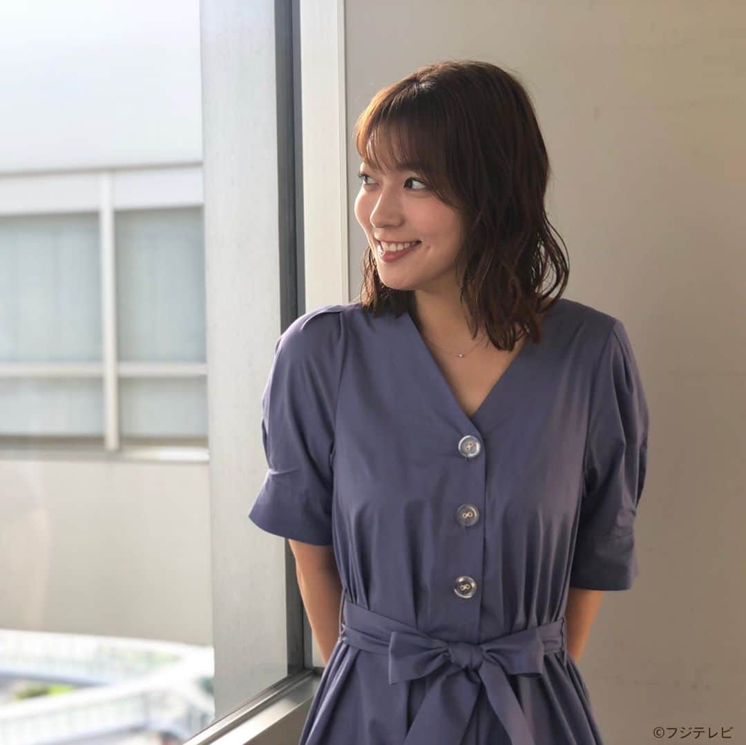 フジテレビ「めざましテレビ」さんのインスタグラム写真 - (フジテレビ「めざましテレビ」Instagram)「8月6日（火）きょう何着て行く？ ・ ファッション雑誌CanCamとコラボした お天気コーナー「きょう何着て行く？」 阿部華也子ちゃんの毎日のコーデを紹介♪ ・ 【きょうのコーデ】 ワンピース→#EMMELREFINES 1万2000円 サンダル→#CHARLES&KEITH 5900円 ピアス→#Phoebe 3000円 ・ 【コーデのポイント】 トレンドの“クリア素材”のボタンがポイントのワンピース👗✨ 鮮やかなパープルやパフスリーブも相まって グッと今っぽい印象が叶いますよ🎶 ペタンコサンダルでハズしを加えるとさらに おしゃれ感がUP⤴️✨ ・ #めざましテレビ #きょう何着て行く？ #阿部華也子 #今日のコーデ#コーデ #CanCam #今日のファッション#ootd #きょう何着て行く？は月〜金朝6時22分ごろ放送！」8月6日 15時27分 - mezamashi.tv