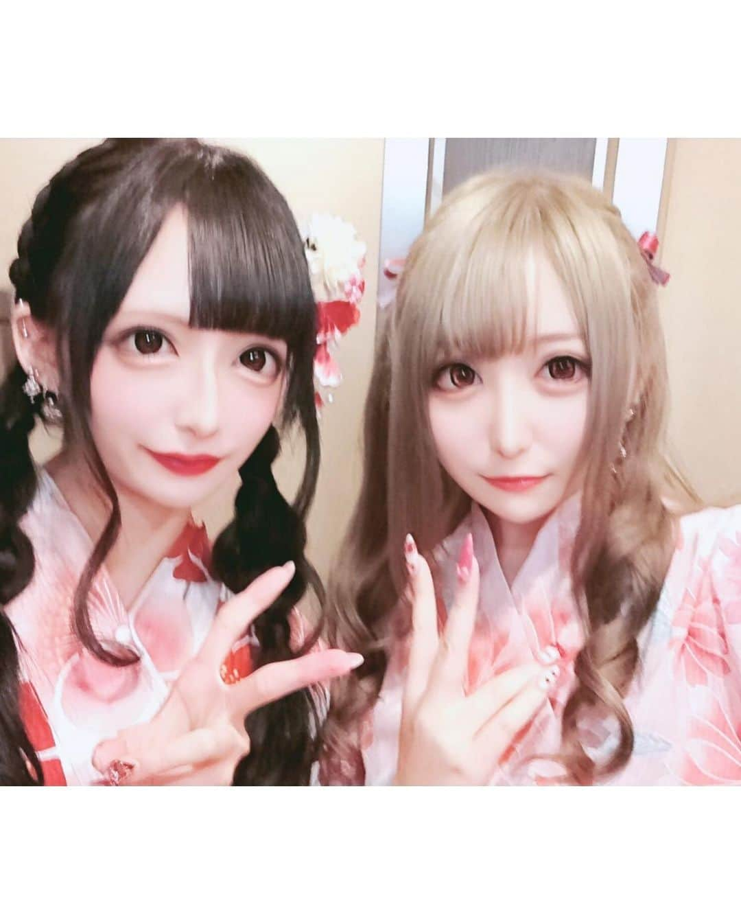 大木玲奈さんのインスタグラム写真 - (大木玲奈Instagram)「昨日は浴衣イベだたよ🐰❤️ つかささんとりりさんと写真とってもらた( ⸝⸝⸝⁼̴́◡︎⁼̴̀⸝⸝⸝) #浴衣イベント #キャバ嬢 #歌舞伎町 #ドンフィン」8月6日 11時24分 - misamisa_417