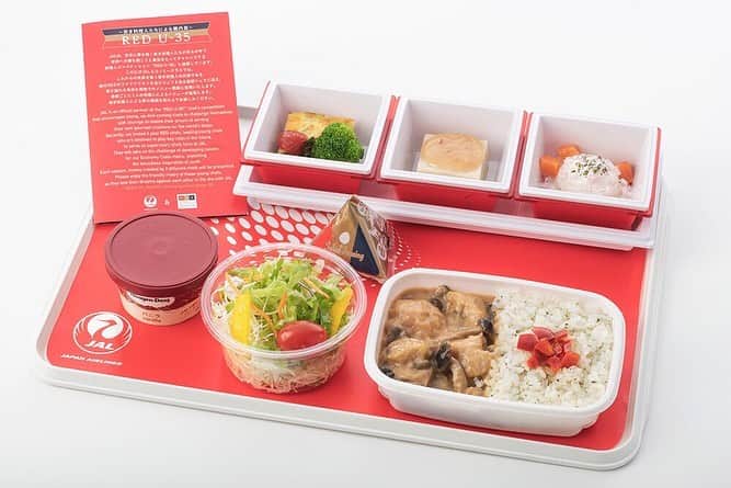 JALさんのインスタグラム写真 - (JALInstagram)「. New In-flight meals, prepared by up-and-coming chefs, for JAL International Premium Economy Class and Economy Class✈︎ This is Chef Akai's delicious "fried chicken and mushrooms". Enjoy in the sky until November✨ #SeptemberMyWay . JAL国際線プレミアムエコノミークラス・エコノミークラスにて若き料理人たちによる機内食をご用意📢 こちらは赤井シェフによる「若鶏とキノコのフリカッセ」🍽 11月まで空の上で楽しめます✈ . . Post your memories with #FlyJAL  #JapanAirlines #travel #airplane #REDU35 #inflightmeal . ※日本発の一部対象路線でのご提供となります」9月4日 17時31分 - japanairlines_jal
