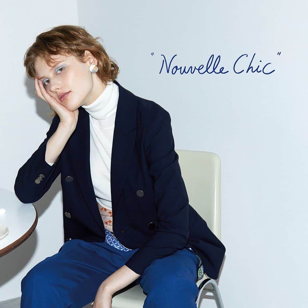 エリオポールのインスタグラム：「エリオポールは30周年を迎え、“Nouvelle Chic”をテーマに新しいシックのスタンダードを10のキーワードをもって提案します。 . . . “Nouvelle Chic” 10 keywords  01/10 9.5.thu - 10.3.thu  Infinite Blue . . . . #HELIOPOLE30eme #HELIOPOLE #heliopole #エリオポール #2019aw #autumnwinter #秋冬ファッション #selectshop #fashion #style I」