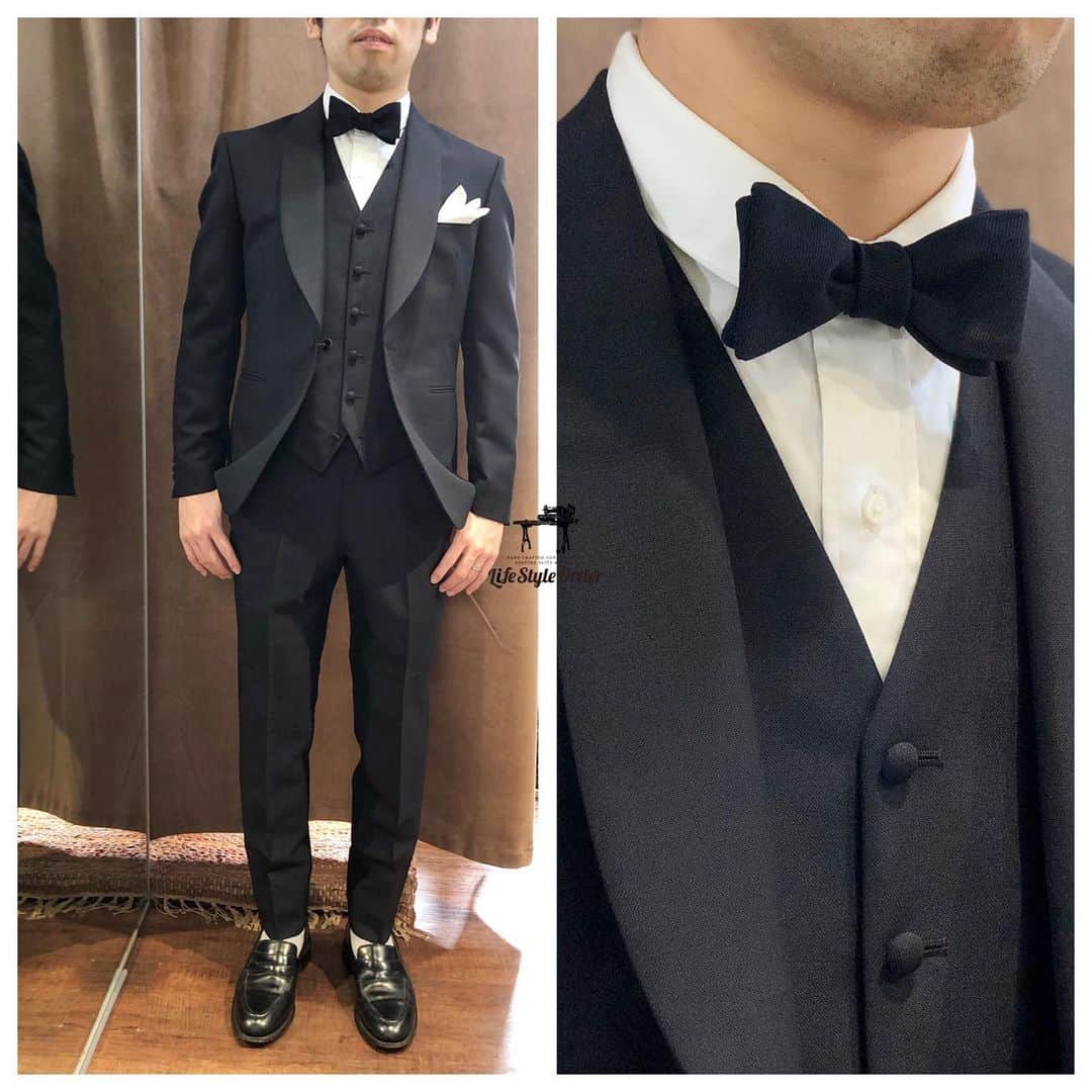 life_style_orderさんのインスタグラム写真 - (life_style_orderInstagram)「< casual×tuxedo > 襟のサテンを省いたカジュアルタキシードスタイル。  ションルカラーにVネックのベストでシンプルスタイル。 . . . ----------------------------------------- ※御来店の際は御予約をお願い致します。 ----------------------------------------- オーダーメイド製品はlifestyleorderへ。 made in japan  #lifestyleorder #ライフスタイルオーダー #オリジナルウェディング #プレ花嫁 #新郎コーデ #新郎衣装 # #ウエディングスーツ #オーダースーツ #結婚式 #2019冬婚 #2020春婚 #蝶ネクタイ #タキシード #オーダータキシード」9月4日 12時36分 - life_style_order