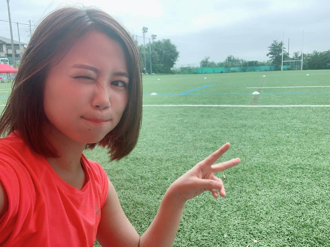 森詩織さんのインスタグラム写真 - (森詩織Instagram)「☺︎﻿ ﻿ ﻿ 久しぶりのタグラグビー練習🏉﻿ 楽しかった〜❤️﻿ また試合が始まるから楽しみっ！﻿ ﻿ そして20日から﻿ ラグビーワールドカップが始まるよ〜！！﻿ ﻿ その前に﻿6日は日本vs南アフリカ！！！﻿ これはやばいよ！！﻿ みんな観るしかないよ〜！！！！！！﻿ ﻿ ﻿ #タグラグビー﻿ #fivestrygirls﻿ #ラグビーワールドカップ」9月4日 12時47分 - mori_shiori