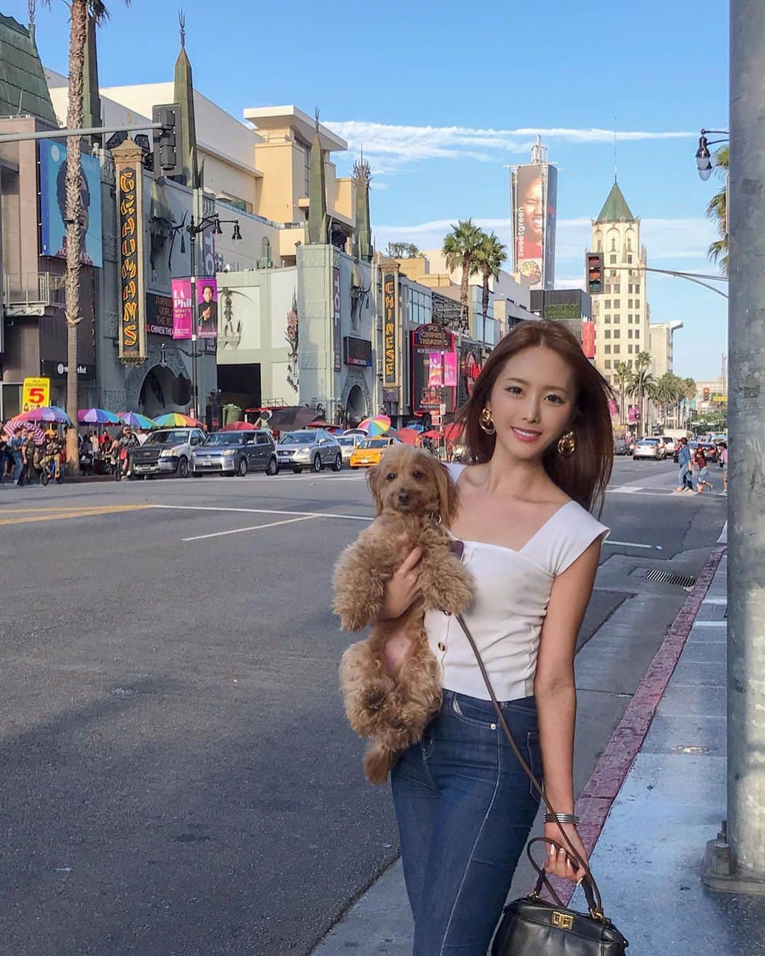 のインスタグラム：「Hollywood行ってきた❤️ テディはハリウッドスターになりました❤️ #Hollywood #Hollywoodstar #la #LosAngeles」