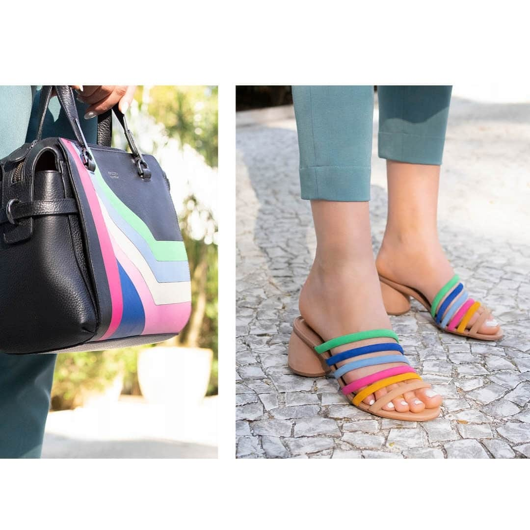 Arezzoさんのインスタグラム写真 - (ArezzoInstagram)「DICAS AREZZO | Deixe seus dias mais coloridos com as peças preferidas da coleção! A nossa bolsa e sandália multicoloridas compõem looks alegres e divertidos para o dia a dia sem perder o estilo. A bolsa tote garante um toque sofisticado para a composição enquanto a sandália em nobuck e salto bloco - 6,7cm - garante um ar despojado e fashionista para o look. Aposte! #DicasArezzo #ArezzoVerão2020 Ref. Sandália A1132400080007 / R$249,90 e Ref. Bolsa A5002103320002」8月31日 21時01分 - arezzo