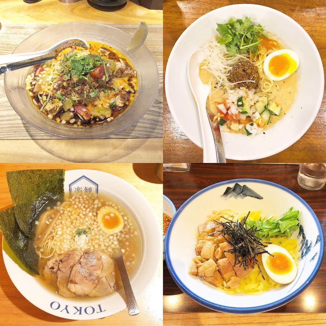 榊山敬代さんのインスタグラム写真 - (榊山敬代Instagram)「🍜"… ・  ８月の麺祭りの記録  ちいさい頃はラーメンが すきではなかったけれど  東京にきてからは 色々なラーメンに  出会いましてからは 今は食べれるように  けれども 猫舌にて  結局ツメタイつけ麺が いちばんすきですの巻  画像のなかの一枚だけ 暖かいラーメンの記録  #夏のおわり ・ ・ ・ ・ 🎐… ・ 個展のご案内  榊山敬代 日本画展 「浄」Kiyoshi 泥水に咲く蓮のように  会期：令和元年 9月21日(土)／22日(日)／23日(月・祝) 会場：池上大坊本行寺客殿１階　牡丹／桔梗之間  開館時間／午前10時から午後3時　 作家在廊時間／全日午後12時から15時 入場料／無料  アクセス／東京都大田区池上2-10-5（都営浅草線西馬込駅・東急池上線池上駅より、いずれも徒歩10分） http://www.hongyozi.or.jp/ ・ ・ ・  この度は 東京は池上大坊本行寺にて 蓮をモチーフに 福島県いわき市のお寺より ご依頼いただき制作しました作品をはじめ いわき市のお寺からインスピレーションを いただき 仏教の説法のひとコマであります 八正道をテーマにしました新作を お披露目させていただきます  三日間と短い会期ではございますが お彼岸の季節に 情緒あるお寺の景観の中で 日本画とこころ浄らかなひとときへ ご案内できればとおもいます  本行寺から本門寺へと続く境内では都心を忘れるような壮観な眺めもございます 展示の他にも見所豊かなお寺ですのでこの機会にゆっくりとご堪能ください  個展開催につきましてのこころざしや 新作に対しての姿勢などはブログなど 少しずつ更新していきたくおもいます  掲載作品 八正道〈弐〉正しい心を灯して生きるとき 〈正命・正精進・正念・正定 図〉 制作 平成31年／絹本・彩色 ・ ・ ---------------------------------------- ・ ・ ・ #ランチ #lunch  #麺 #味付け卵 #egg #love #麺スタグラム #Japanese #food #japanesefood #Tokyo  #ラーメン #つけ麺  #つけ麺好き #ramen #tsukemen #日本画家 の #外出こんなもん #気分転換 #栄養補給 #summer」8月31日 13時17分 - sakakiyamatakayo