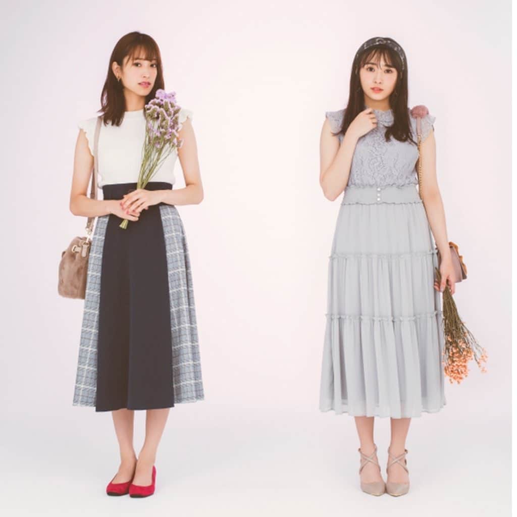 のインスタグラム：「ただいま発売中のRay10月号では、﻿ ﻿ 同年代の﻿ ﻿ #渡辺梨加  #佐々木久美 ﻿ ﻿ #坂道ツインズ ﻿ が着こなす、#ウブ見え コーデを特集﻿ ﻿ 清楚&上品なコーデをしたいコは是非チェックしてみてください❤️﻿ ﻿ ﻿#ray #ray10月号 #欅坂46 #日向坂46 ﻿」