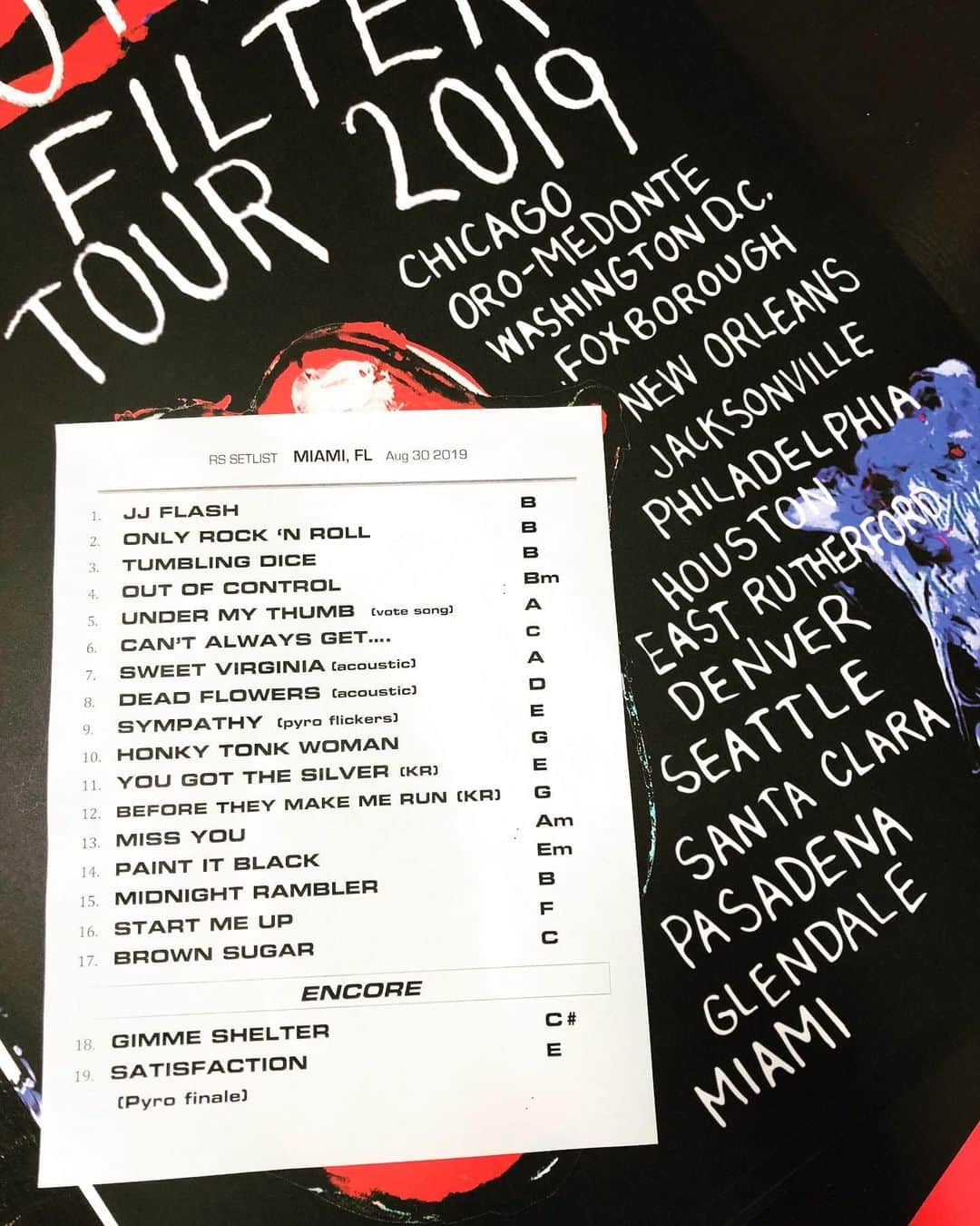 The Rolling Stonesさんのインスタグラム写真 - (The Rolling StonesInstagram)「Thank you Miami for sticking with us and making the most of the situation! Stay safe everyone. And huge thank you to each and every one of you who have joined us on this tour, we had the best time! Till the next time we say goodbye.... 🔥🔥 #therollingstones #stonesnofilter #tour #usa #miami #florida」8月31日 18時34分 - therollingstones