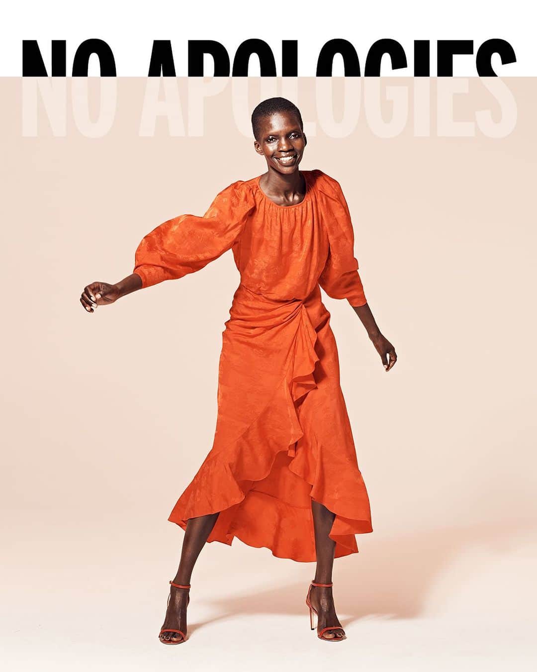 Saks Fifth Avenueのインスタグラム：「ACHOK MAJAK: “I used to apologize for not being available to people and now I take that time and put it into myself.” #AchokMajak in @johannaortiz. #SaksStyle  Achok’s Charitable Cause: Madison Square Boys & Girls Club  Photographer: @lizcollinsphotographer Stylist: @solangefranklin Makeup: @maudlaceppe  Hair: @tamaramcnaughton」