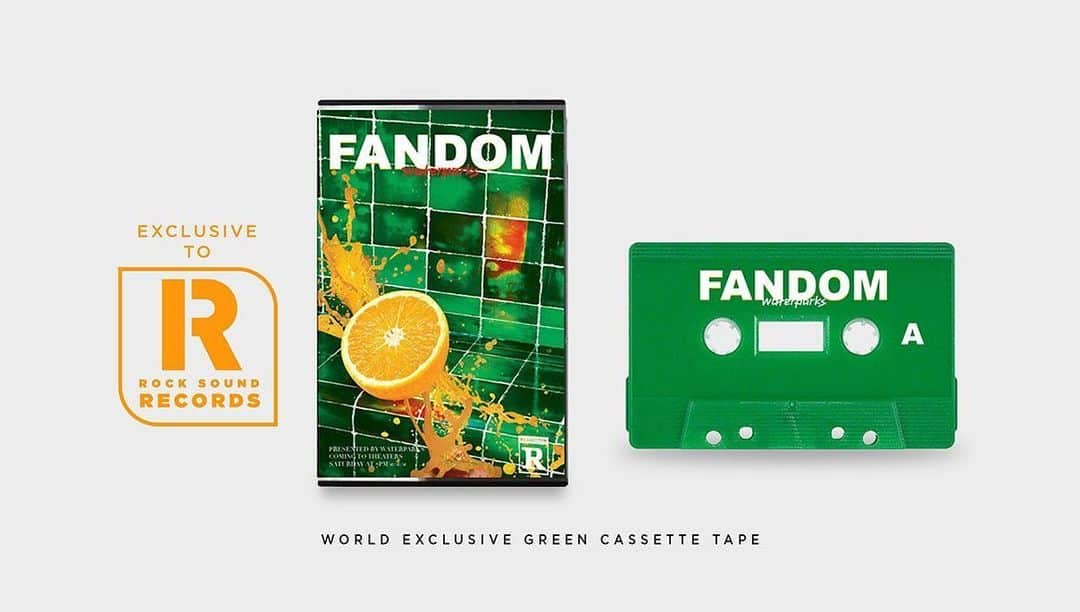 Rock Soundさんのインスタグラム写真 - (Rock SoundInstagram)「SUPER EXCLUSIVE. SUPER GREEN. THERE'S ONLY 500 OF WATERPARKS' 'FANDOM' ON CASSETTE IN EXISTENCE, AND THE ONLY PLACE TO GET THEM IS FROM RECORDS.ROCKSOUND.TV」8月31日 22時07分 - rocksound