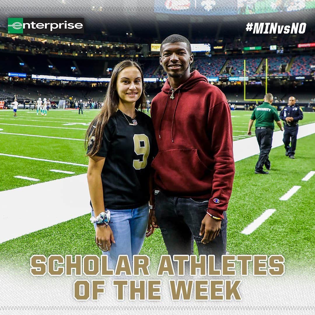 ニューオーリンズ・セインツさんのインスタグラム写真 - (ニューオーリンズ・セインツInstagram)「The #Saints honored Emily Weil and Carline Davis as the @enterprise Scholar Athletes of the Week at Thursday’s preseason finale against Miami. . Emily is a senior at Thomas Jefferson High School, where she is a member of the volleyball and soccer teams. In the 2019 seasons, Emily was the Volleyball-Defensive MVP & All District, and Soccer-All District. She is also a member of the National Honor Society. .  Carline is a senior at L.W. Higgins High School, where he participates in Football, Basketball, Baseball and Track. He has committed to Grambling State University to play football! In his free time, he enjoys volunteering and is a camp counselor at Kennedy Heights Playground.」8月31日 22時49分 - saints