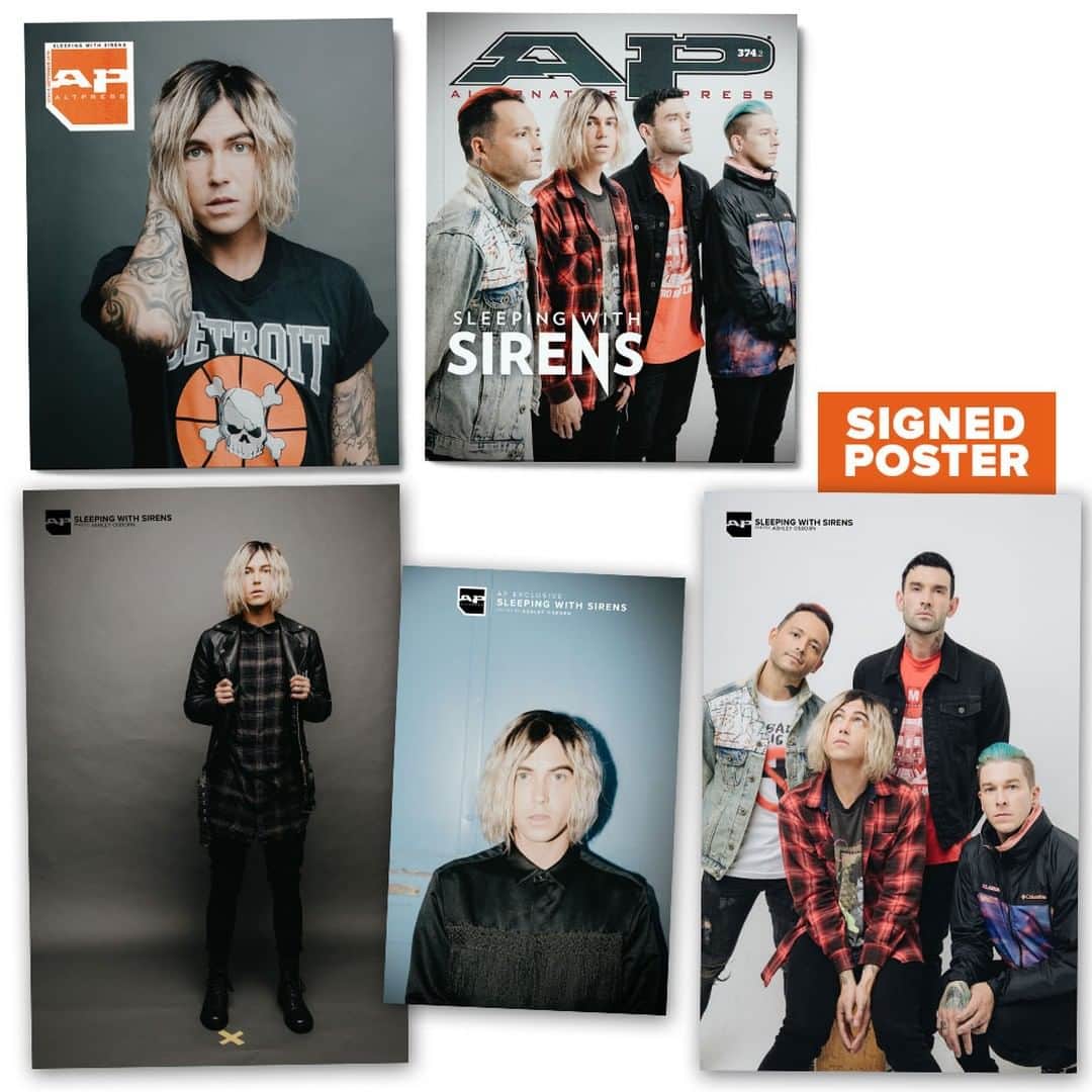 Alternative Pressさんのインスタグラム写真 - (Alternative PressInstagram)「Exclusive @sleepingwithsirens covers, posters, and more are available now! Snag the throwback logo issue featuring tons of your favorite artists, plus an all new photoshoot by @ashleyosborn⁠ ALTPRESS.COM/NEWISSUE or LINK IN BIO⁠ .⁠ Styled by: @joshmadden⁠ .⁠ .⁠ .⁠ #sleepingwithsirens #sws #sleepingwithsirensmagazine #swsmagazine #sleepingwithsirensmerch #swsmerch #altpress #alternativepress #alternativepressmagazine #kellinquinn #jackfowler #nickmartin #justinhills #sumerianrecords #howitfeelstobelost #agreetodisagree #leaveitallbehind ⁠」8月31日 23時00分 - altpress