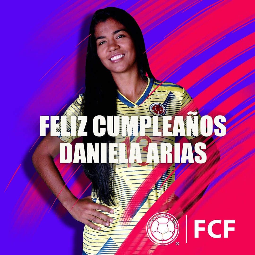 サッカー コロンビア代表チームのインスタグラム：「Feliz cumpleaños #️⃣2️⃣4️⃣ para nuestra campeona panamericana, @daniela3oficial. ¡Que sean muchos más! 🥳🎂⚽️」