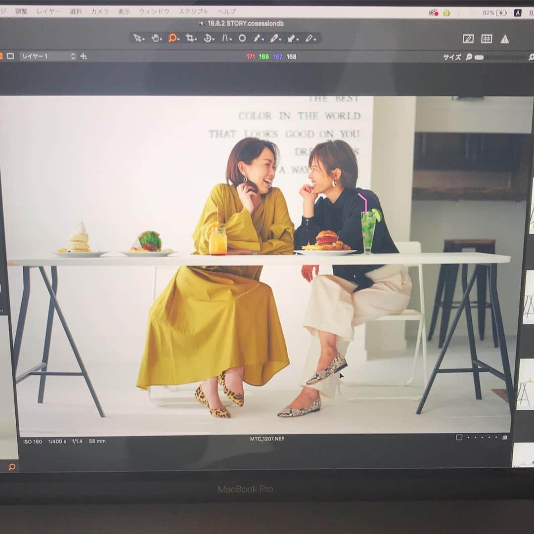 のインスタグラム：「@story_love40 10月号 同い年の@junsatoidea との組み撮影😆 楽し過ぎた❤️」
