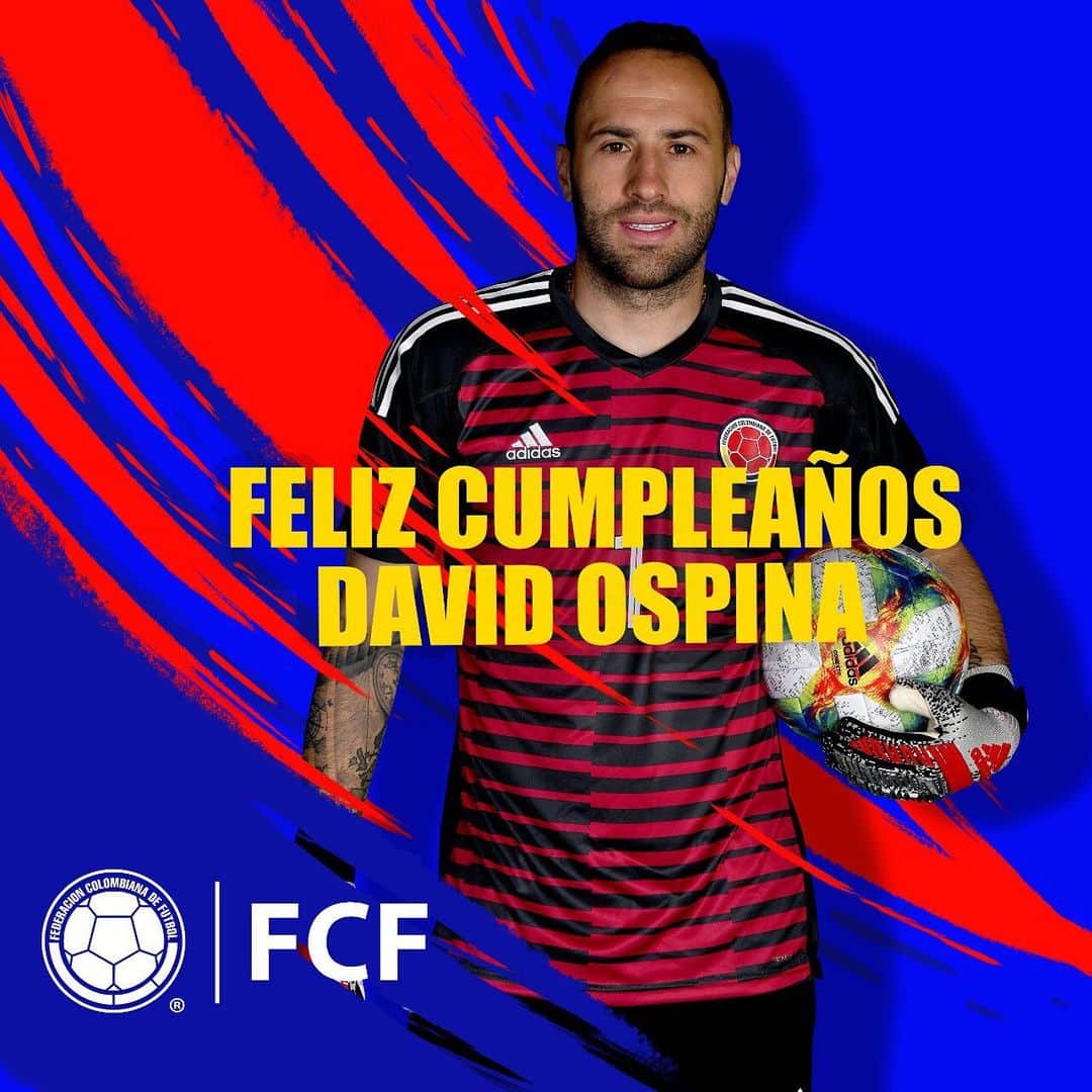 サッカー コロンビア代表チームのインスタグラム：「Feliz cumpleaños #️⃣3️⃣1️⃣ para nuestro arquero @d_ospina1. Esperamos que este nuevo año esté lleno de felicidad y grandes atajadas. 🎂🖐🏼💥」