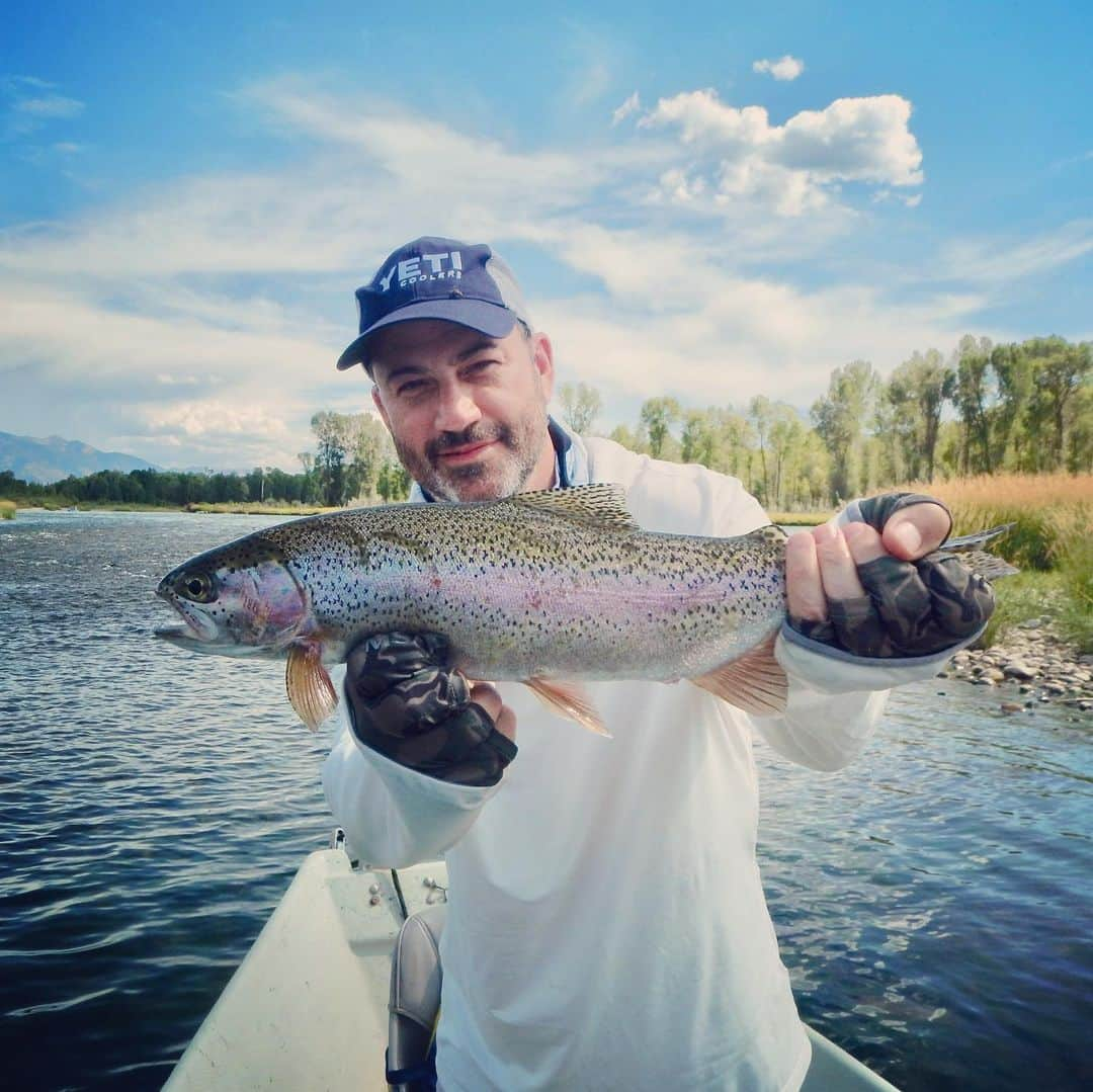 ジミー・キンメルさんのインスタグラム写真 - (ジミー・キンメルInstagram)「18” rainbow.  Dry fly.  Snake River」9月1日 0時55分 - jimmykimmel