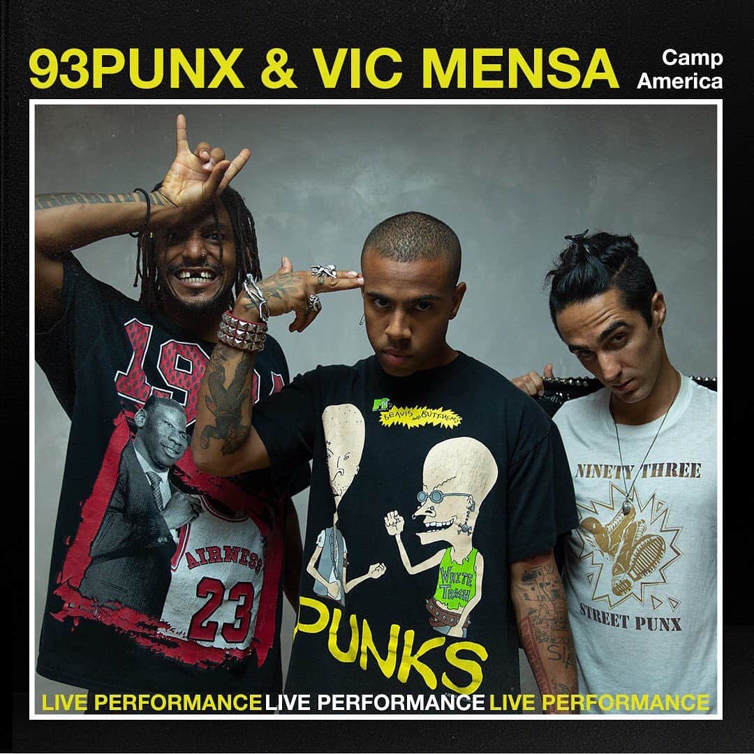 Vevoさんのインスタグラム写真 - (VevoInstagram)「Crank this all the way up cause you're about to have your minds blown 🤯 Watch @93punx & @vicmensa tear things up in our studio for their live performance of "Camp America" and "3 Years Sober" ⠀⠀⠀⠀⠀⠀⠀⠀⠀ ▶️[Link in bio] #93Punx #VicMensa」9月1日 3時51分 - vevo