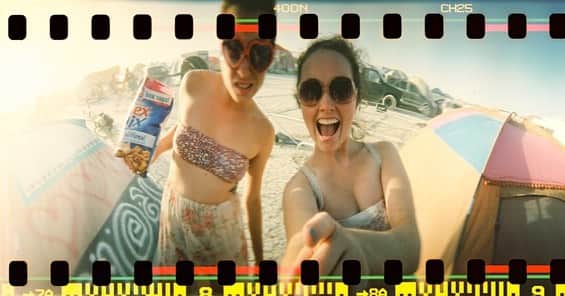 ローレン·ランドルフのインスタグラム：「360-Spinner film from @burningman 2011. All the weirdos are still out in the desert through the weekend, so I’m still pulling from my archives and finding fun new ways to share old photos. These panoramic photos were all done in camera on 35mm film.」