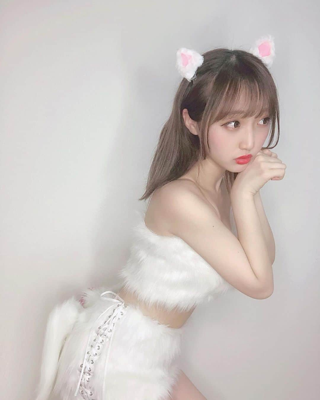 星野麻里愛さんのインスタグラム写真 - (星野麻里愛Instagram)「ねこ🐾  #ねこ #ねこコスプレ #キャット #にゃん #にゃんコスプレ #白猫」9月1日 9時38分 - maria.pink28