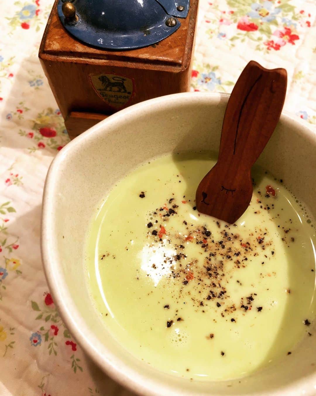 藤田朋子さんのインスタグラム写真 - (藤田朋子Instagram)「#スープ #胡椒 は、#アンティーク の#プジョー の#グラインダー でガリガリ。」9月1日 13時17分 - chiendormant