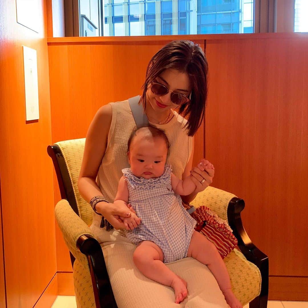 青山あみのインスタグラム：「あっとゆーまに９月！！🍄﻿ 今年の夏は、ベビたんまだ小さいから来年は夏らしいことたくさんしようね🌞🌈🍦﻿ ﻿ #September﻿ #今年の夏あっとゆうま #女の子ママ﻿ #赤ちゃんのいる生活」