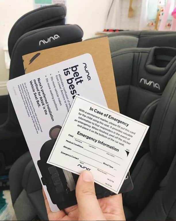 nunaさんのインスタグラム写真 - (nunaInstagram)「Our first priority has always been keeping children safe and we are constantly working to do just that!  Thats why we started including these "In Case of Emergency" cards with all of our car seats! Just fill out this card with permanent marker, peel and stick to the bottom of the car seat.  #Nuna #Nuna_US #babygear #CPS #ChildSafety #RAVA #Safety #carseats  #repost @thequeenofgarbage ... "I was in a small accident and needed to replace our Nuna Rava. The new one came in with this little emergency sticker. I’ll always be so impressed with the lengths, big and small, @nuna_usa goes to for the safety of children. From streamlining secure, easy installs for all caregivers to little details like an emergency card. I just love them so much!"」9月2日 0時00分 - nuna_usa