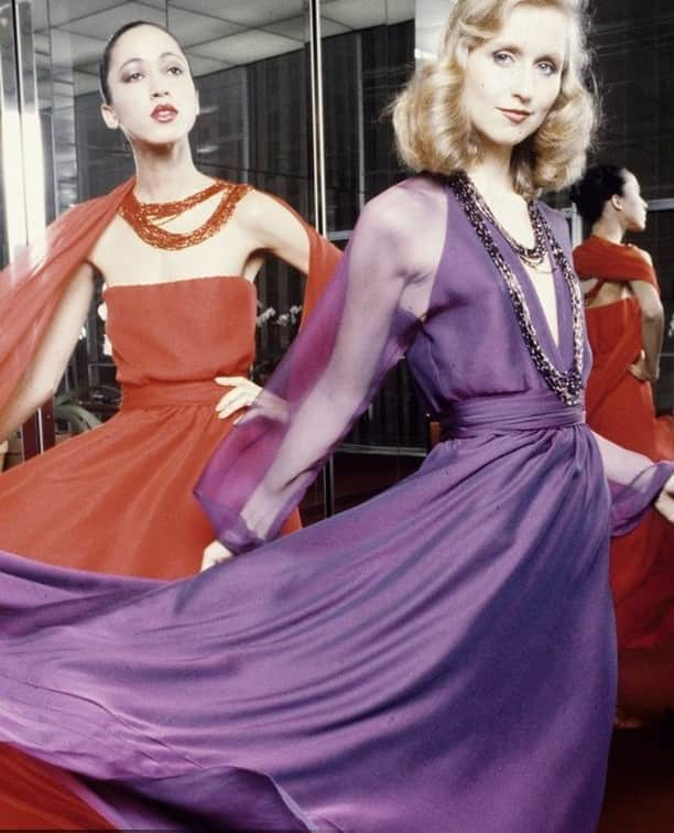 ホルストンさんのインスタグラム写真 - (ホルストンInstagram)「#PatCleveland and #ChrisRoyer in HALSTON Winter 1979. Photo by Dustin Pittman @dustinpop」9月2日 0時00分 - halston