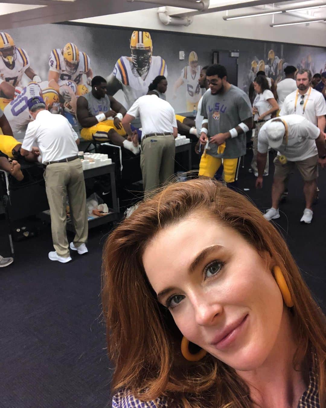 ブリジット・リーガンさんのインスタグラム写真 - (ブリジット・リーガンInstagram)「#bts @lsufootball #geauxtigers 🐯」9月1日 16時00分 - bridgetregan