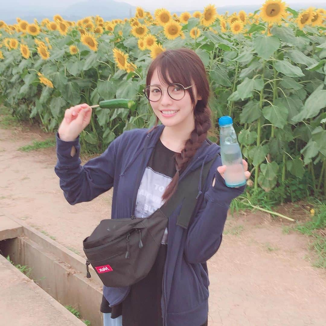 藤本結衣さんのインスタグラム写真 - (藤本結衣Instagram)「9月ですね。ちょっと前に家族で行ったひまわり畑での写真です。  #🌻」9月1日 16時15分 - yui__fujimoto