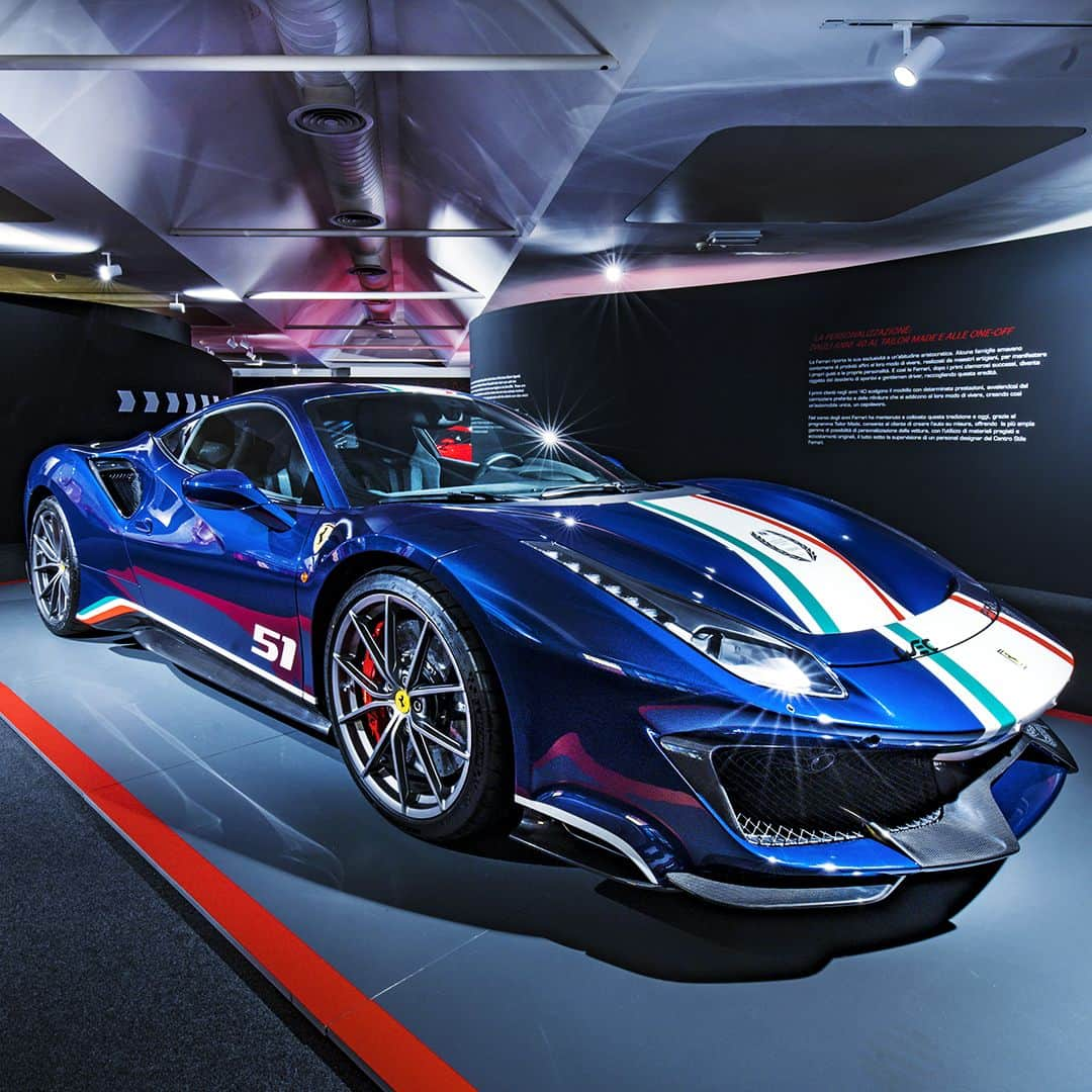 フェラーリさんのインスタグラム写真 - (フェラーリInstagram)「This #TailorMade #Ferrari488Pista “Piloti Ferrari” and more powerhouses are on display at the #MuseoFerrari’s “Hypercars” exhibit. Discover the models with a history of unrelenting power. @MuseiFerrari @fiawec_official #Ferrari #CarsWithoutLimits」9月1日 17時00分 - ferrari