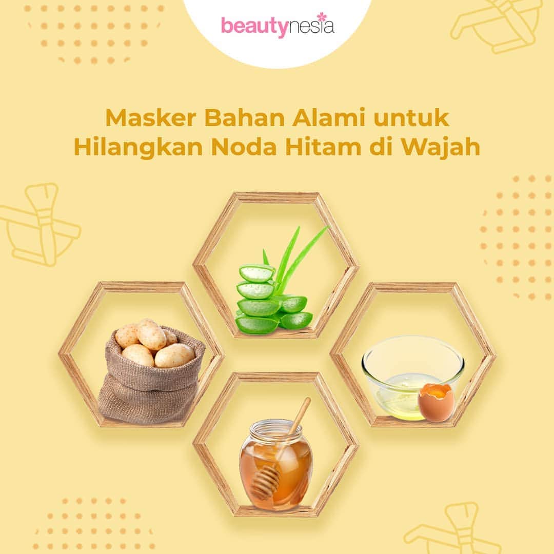 のインスタグラム：「Noda hitam karena paparan sinar matahari atau bekas jerawat itu emang mengganggu penampilan kan, Beautynesian. Tapi kamu bisa kembalikan rasa percaya diri kamu dengan masker dari bahan alami yang ampuh mengurangi noda hitam ini.  Pengen tau cara bikin maskernya? Cek di IGS kita ya 😉  #Beautynesia #BeautynesiaID #BecomeABetterMe #masker #skincare #maskeralami #nodahitam」