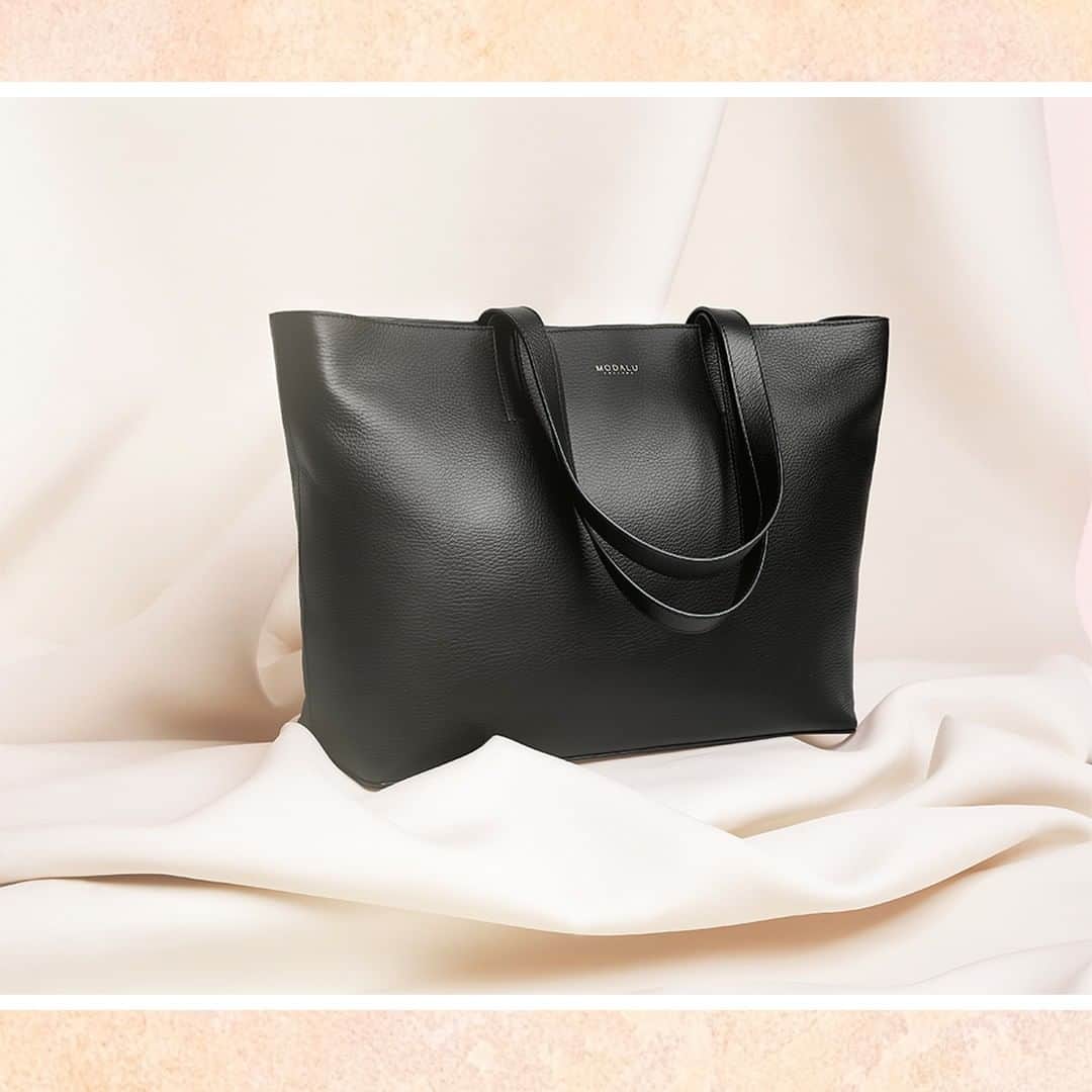 モダルーのインスタグラム：「The Tilda tote in a classic black colourway is a timeless addition to any accessory collection #ModaluMoments #LeatherHandbags #Handbags #BlackHandbags」