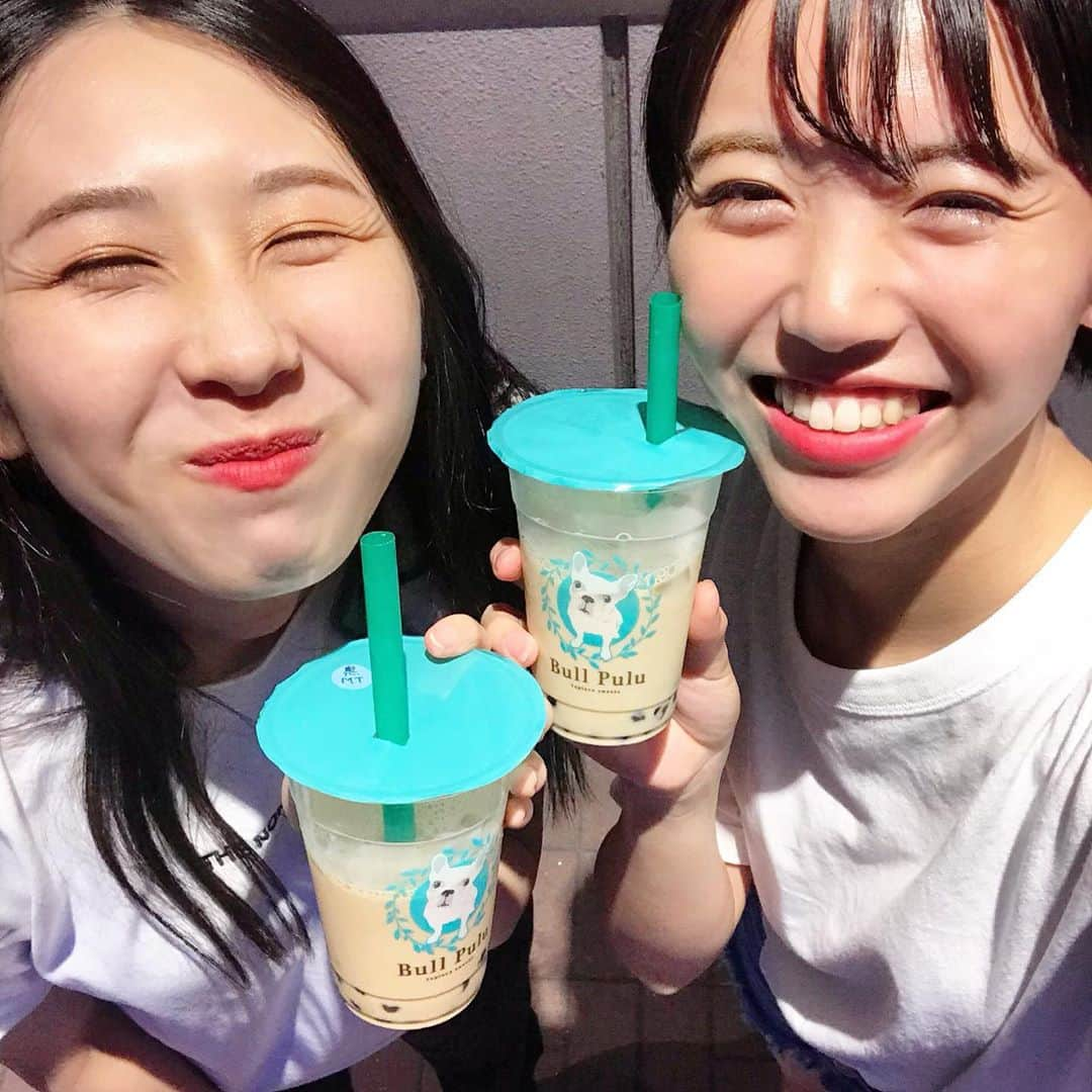 ときさんのインスタグラム写真 - (ときInstagram)「練習終わりに @saika_ringomusume と タピったよ🥤💕 ・ ・ ・ #五所川原 #エルム #ELM #タピオカ #タピる #黒糖ミルクティー #burupuru #ブルプル」9月1日 18時55分 - toki_ringomusume