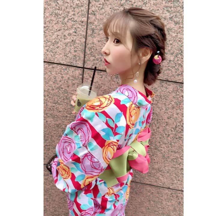 輝月あんりのインスタグラム：「✨。. 浴衣  𓆡𓆜𓇼𓈒」