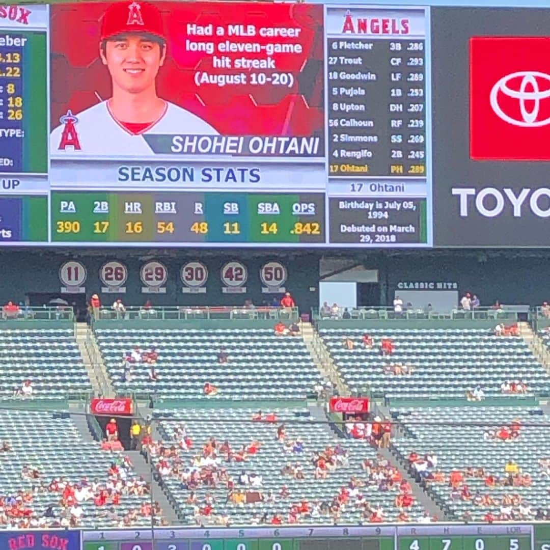 岩堀せりさんのインスタグラム写真 - (岩堀せりInstagram)「#大谷翔平 選手観れて良かった🤩」9月2日 8時54分 - iwahoriseri