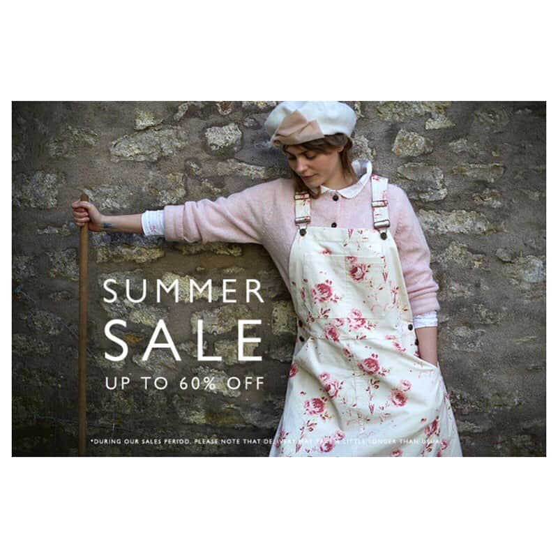 キャベジズ&ローゼズのインスタグラム：「New Lines have just been added to our Summer Sale ✨ Shop Cabbagesandroses.com to discover perfect pieces up to 60% off #summersales #summersale19 #britishmade #britishfashion #scottishknitwear #smockdress #dungarees #madeinengland #cabbagesandroses #cabbagesandrosesfashion @christina_strutt @cabbagesandroses_shop 👆Link In Bio👆」