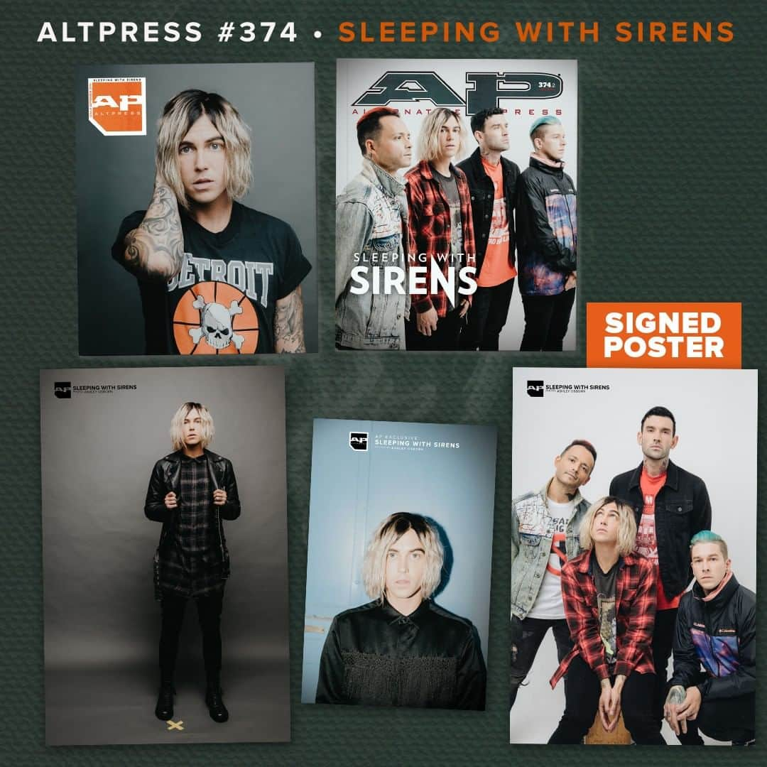 Alternative Pressさんのインスタグラム写真 - (Alternative PressInstagram)「On the verge of their new album release, @sleepingwithsirens are back on the cover of AP for the first time since 2015. With the departure of their long time drummer, new to the Sumerian Records rooster, and a sound that you'll fall in love with all over again, SWS tell all in Issue 374 ALTPRESS.COM/NEWISSUE⁠ or LINK IN BIO⁠ .⁠ Photographed by: @ashleyosborn⁠ Styled by: @joshmadden⁠ .⁠ .⁠ .⁠ #sleepingwithsirens #sws #sleepingwithsirensmagazine #swsmagazine #sleepingwithsirensmerch #swsmerch #altpress #alternativepress #alternativepressmagazine #kellinquinn #jackfowler #nickmartin #justinhills #sumerianrecords #howitfeelstobelost #agreetodisagree #leaveitallbehind⁠」9月2日 3時30分 - altpress